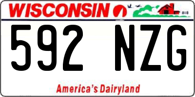 WI license plate 592NZG