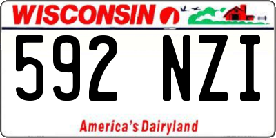 WI license plate 592NZI