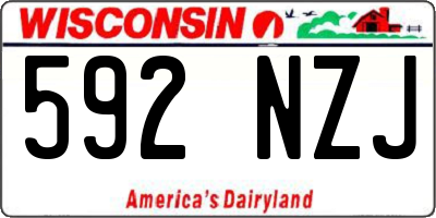 WI license plate 592NZJ