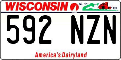 WI license plate 592NZN