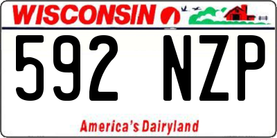 WI license plate 592NZP