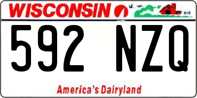WI license plate 592NZQ