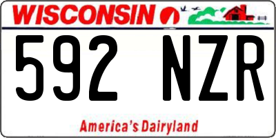 WI license plate 592NZR