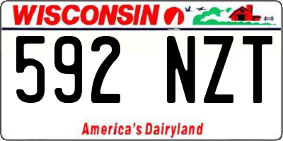 WI license plate 592NZT