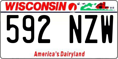 WI license plate 592NZW
