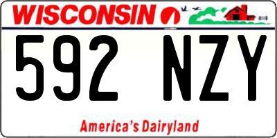 WI license plate 592NZY