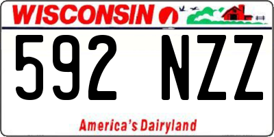 WI license plate 592NZZ