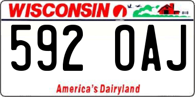 WI license plate 592OAJ