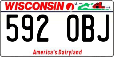 WI license plate 592OBJ