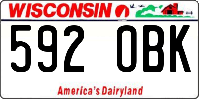 WI license plate 592OBK