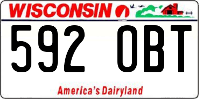 WI license plate 592OBT