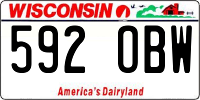 WI license plate 592OBW
