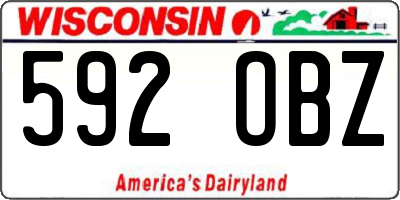 WI license plate 592OBZ