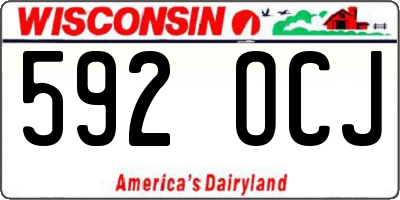 WI license plate 592OCJ