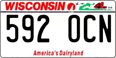 WI license plate 592OCN