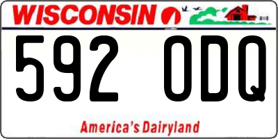 WI license plate 592ODQ
