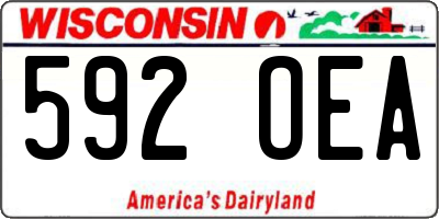 WI license plate 592OEA