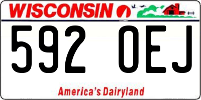 WI license plate 592OEJ