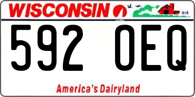 WI license plate 592OEQ