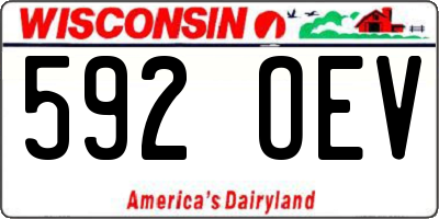 WI license plate 592OEV