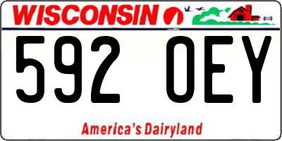 WI license plate 592OEY