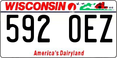 WI license plate 592OEZ