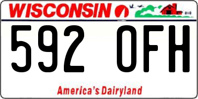 WI license plate 592OFH