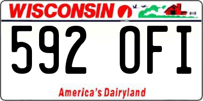WI license plate 592OFI