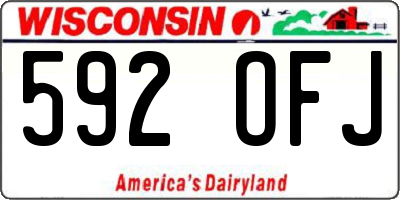 WI license plate 592OFJ