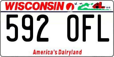 WI license plate 592OFL