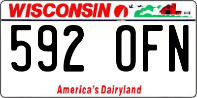 WI license plate 592OFN