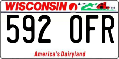WI license plate 592OFR