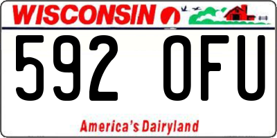 WI license plate 592OFU