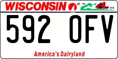 WI license plate 592OFV