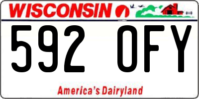 WI license plate 592OFY