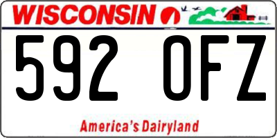 WI license plate 592OFZ