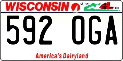 WI license plate 592OGA