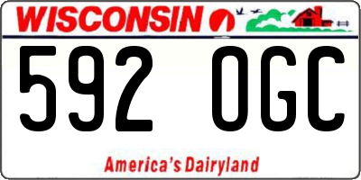 WI license plate 592OGC