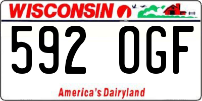 WI license plate 592OGF