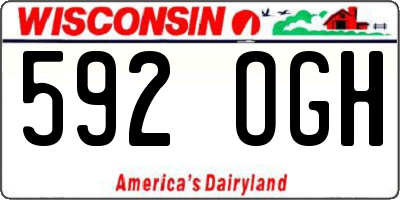 WI license plate 592OGH