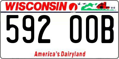 WI license plate 592OOB