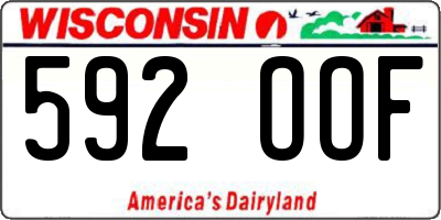 WI license plate 592OOF