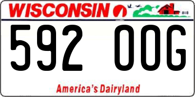 WI license plate 592OOG