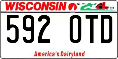 WI license plate 592OTD