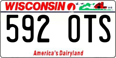WI license plate 592OTS