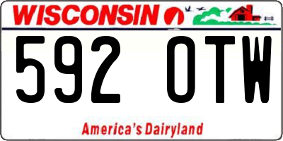 WI license plate 592OTW