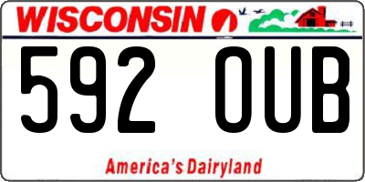 WI license plate 592OUB