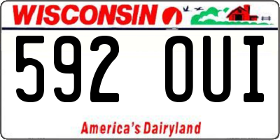 WI license plate 592OUI
