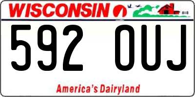 WI license plate 592OUJ