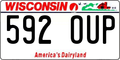 WI license plate 592OUP